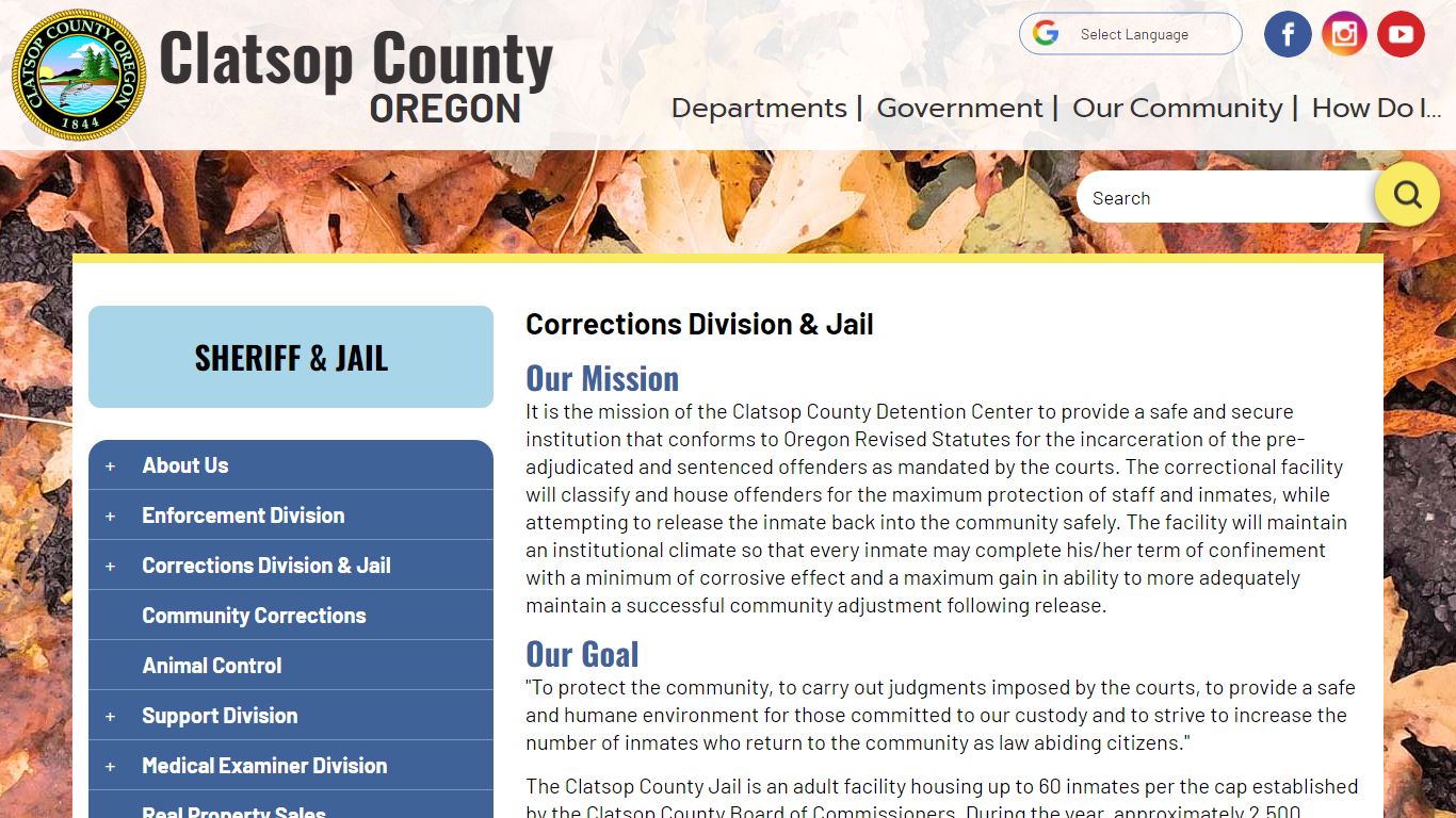 Corrections Division & Jail | Clatsop County Oregon